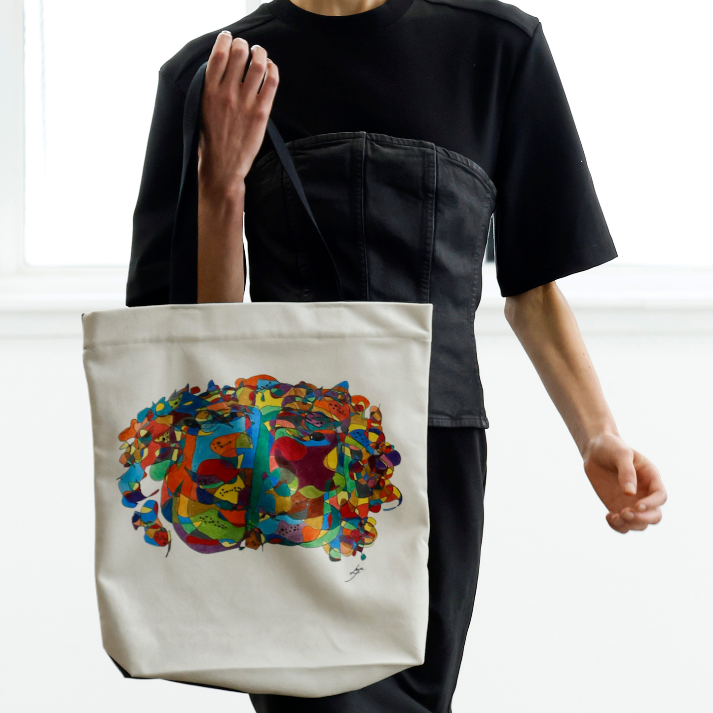 Tote bag stiliaus rankinė „Zodiakų Materija“