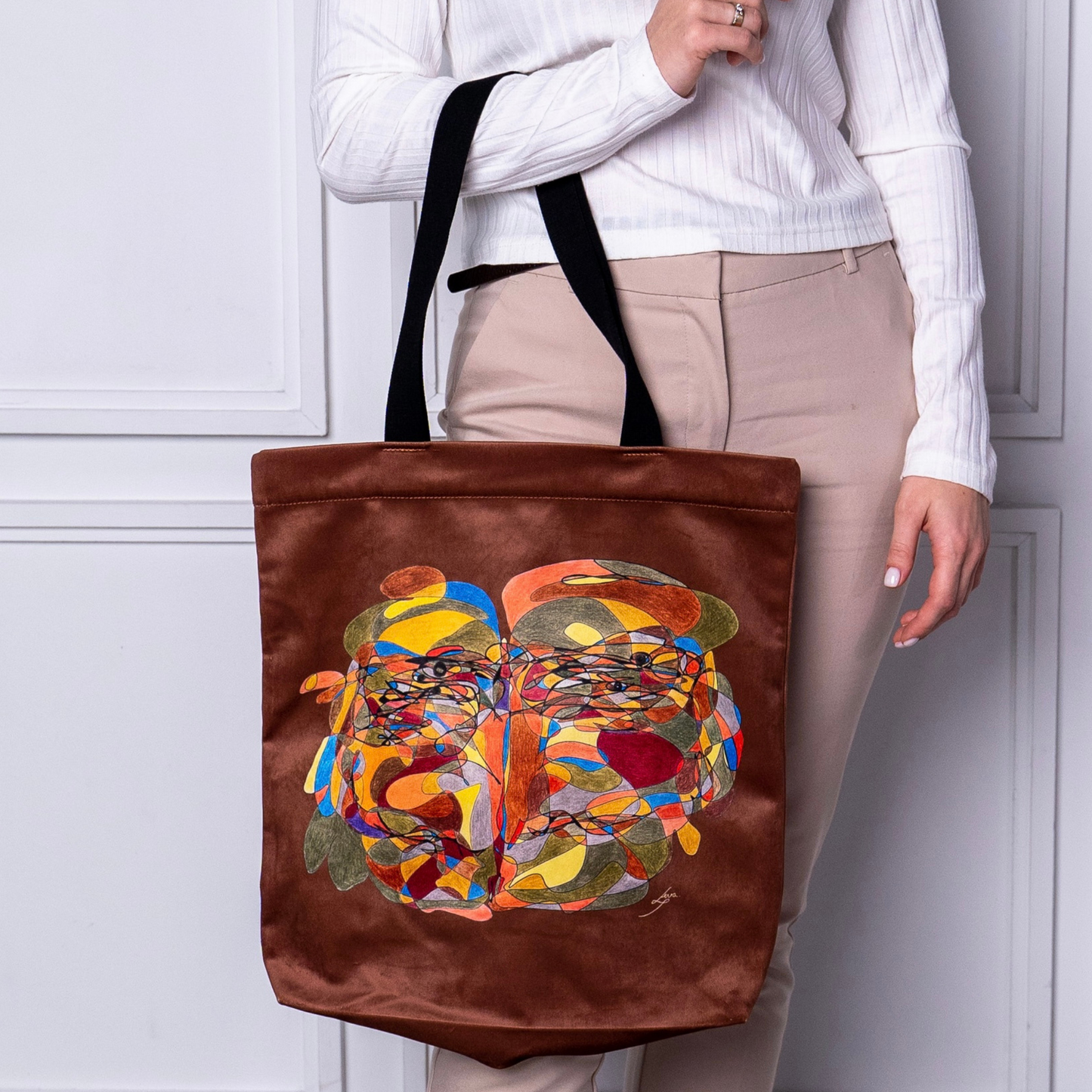 Tote bag stiliaus rankinė „Mėnulyje“