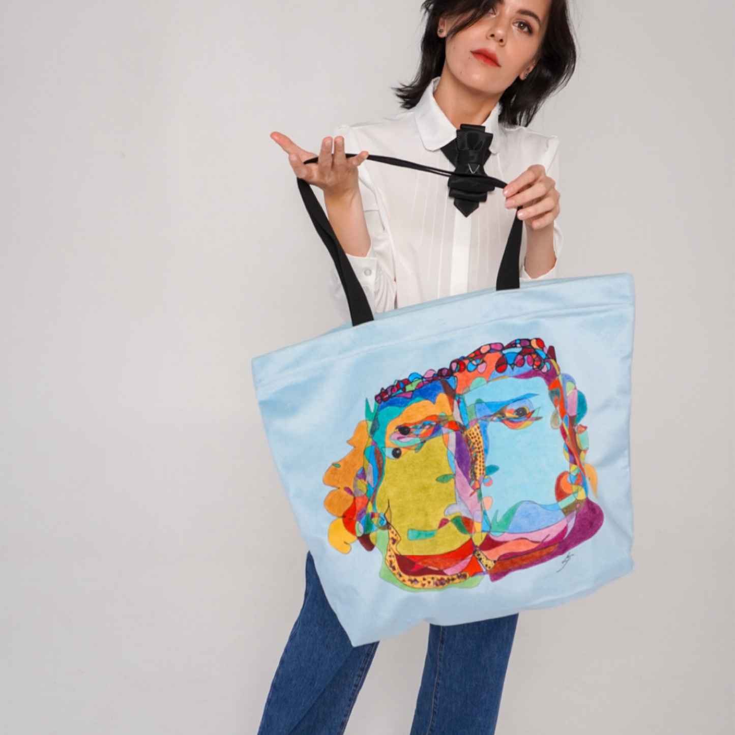 Tote bag stiliaus rankinė „Garbanotoji fauna”