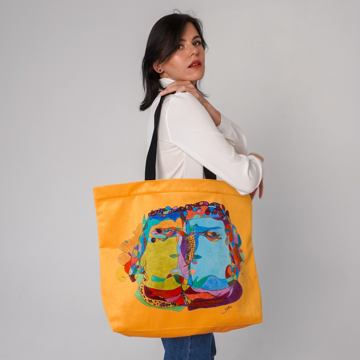 Tote bag stiliaus rankinė „Garbanotoji fauna”