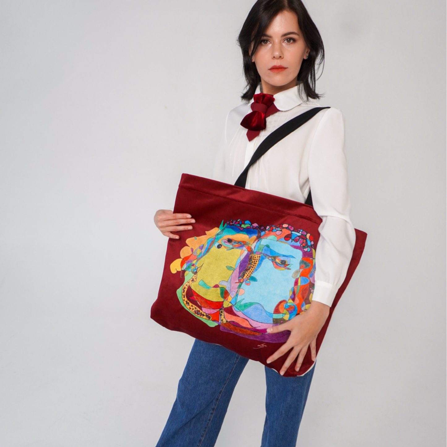 Tote bag stiliaus rankinė „Garbanotoji fauna”