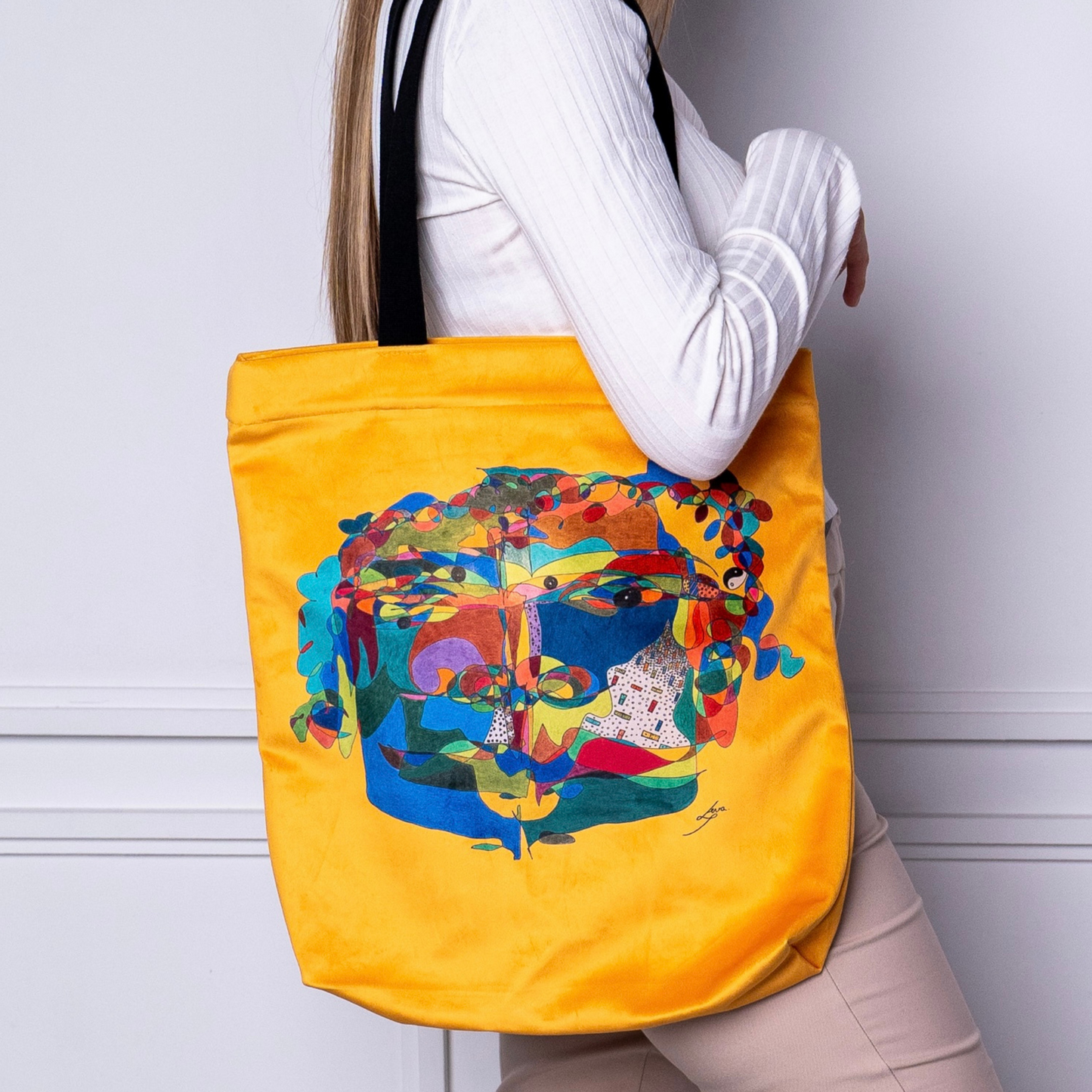 Tote bag stiliaus rankinė „Žaliasis smaragdas“