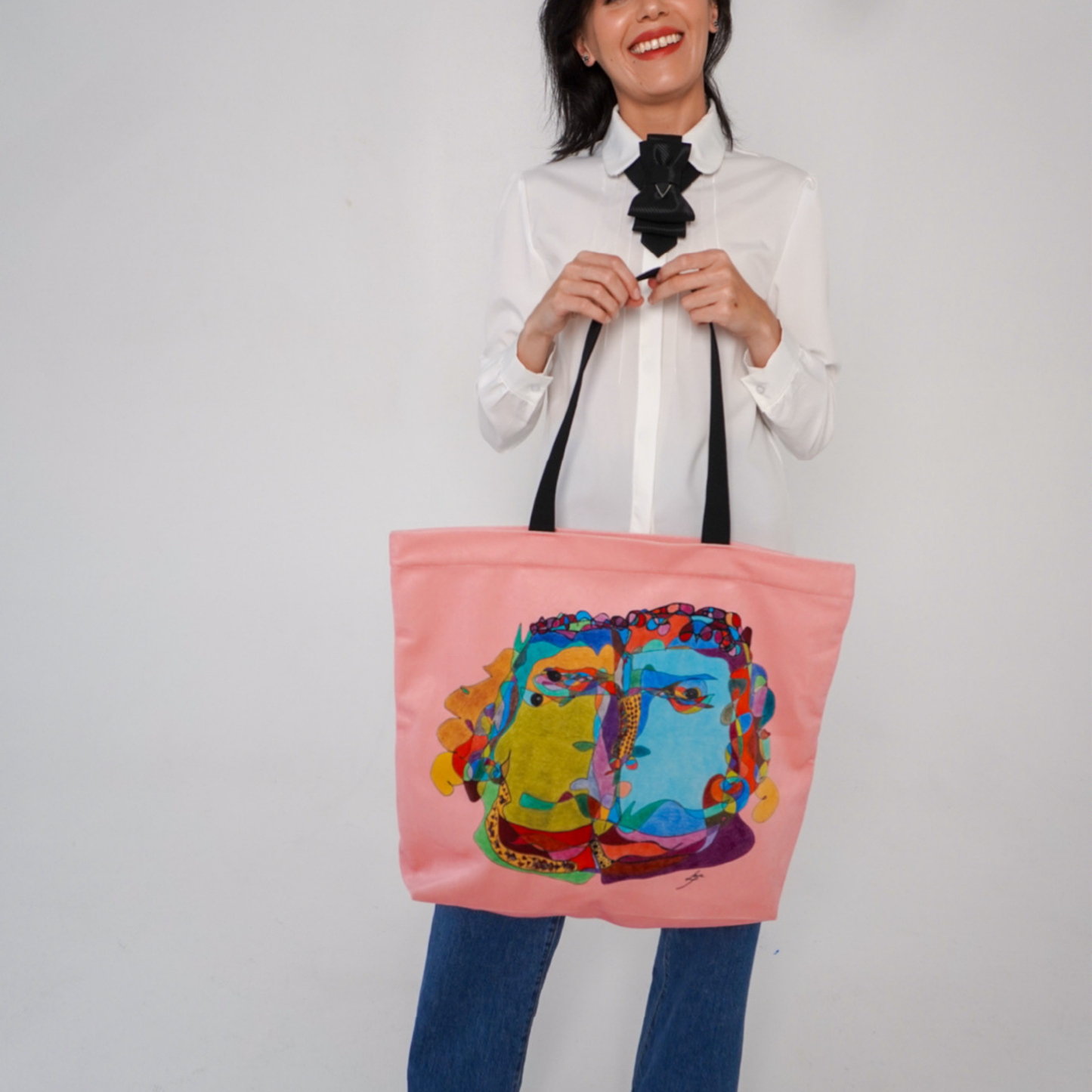 Tote bag stiliaus rankinė „Garbanotoji fauna”