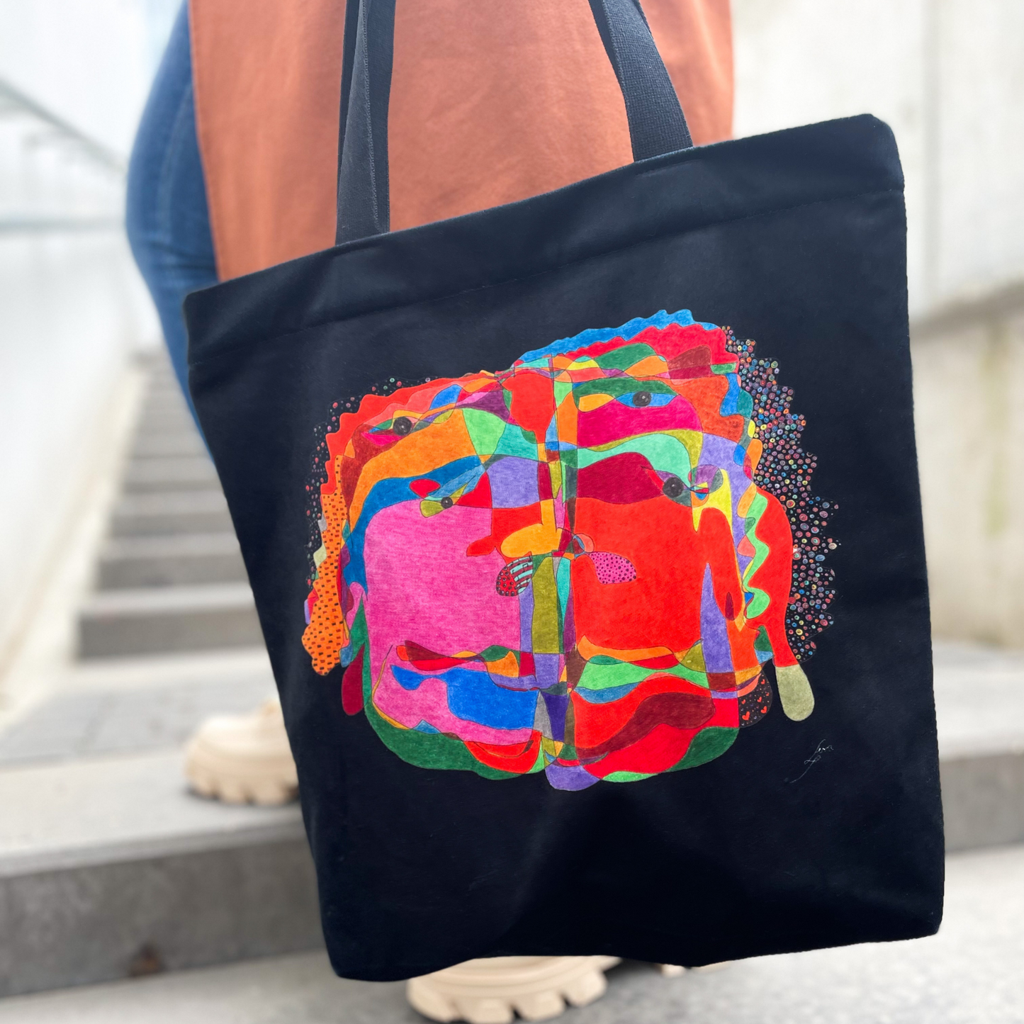Tote bag stiliaus rankinė „Raudonoji Ugnis“