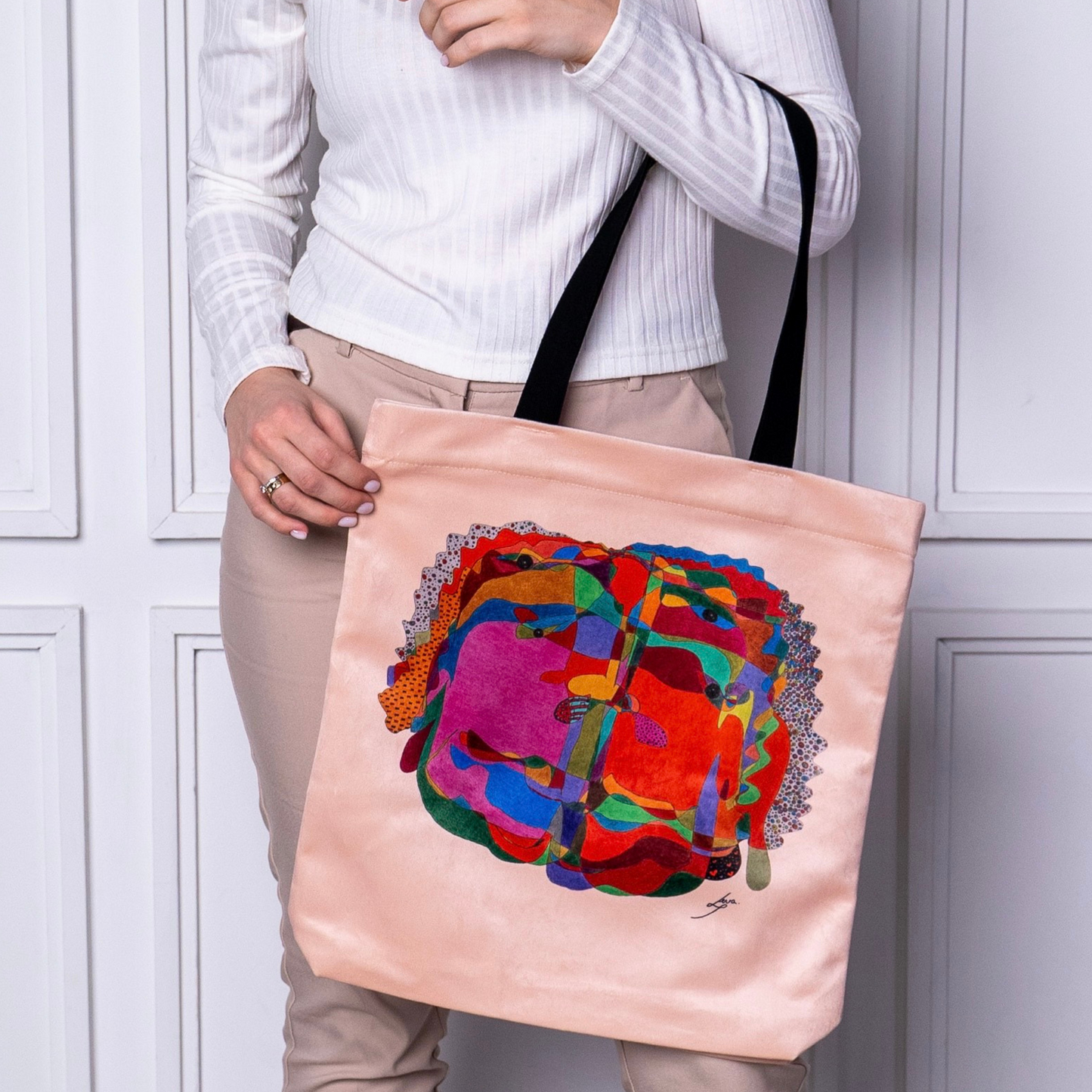 Tote bag stiliaus rankinė „Raudonoji Ugnis“