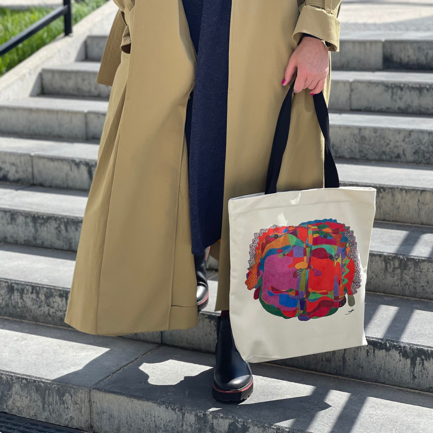 Tote bag stiliaus rankinė „Raudonoji Ugnis“