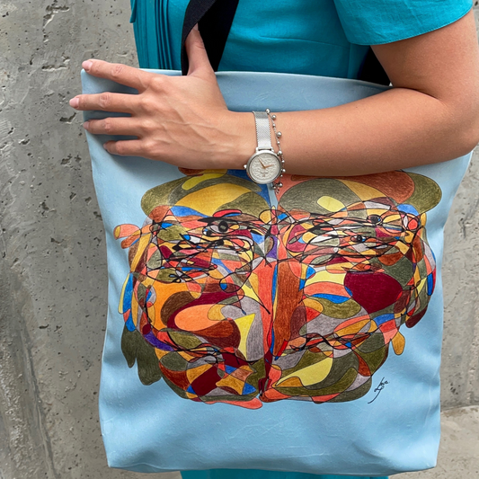Tote bag stiliaus rankinė „Mėnulyje“